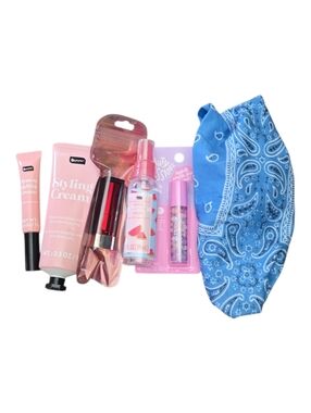 Women’s Self Care Kit • Hair Styling Lip Gloss • Hand Sanitizer  Bandana  Care01